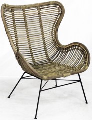 RATTAN ARMCHAIR VINTAGE LOOK 